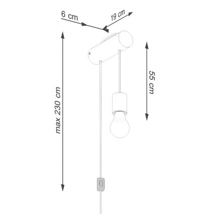 Aplique NIMBI 1xE27/15W/230V haya