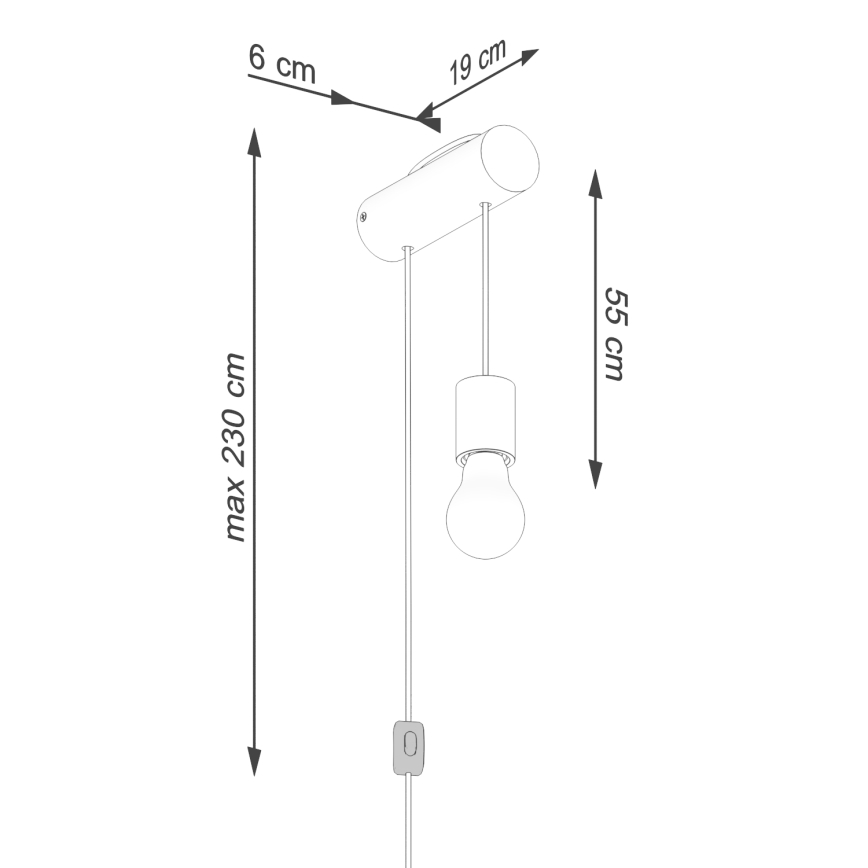 Aplique NIMBI 1xE27/15W/230V haya