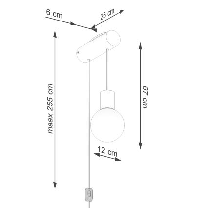 Aplique NIBMI 1xG9/8W/230V haya