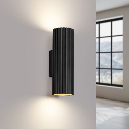 Aplique KARBON 2xGU10/10W/230V negro