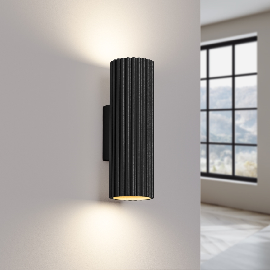 Aplique KARBON 2xGU10/10W/230V negro