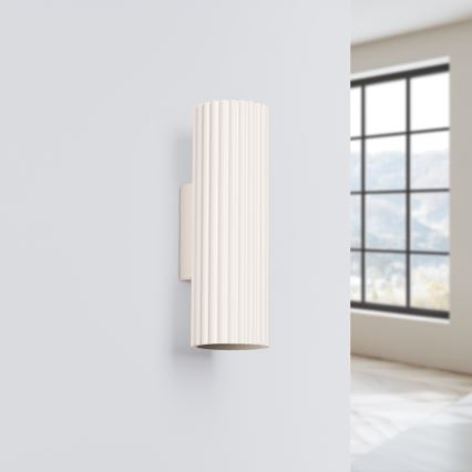 Aplique KARBON 2xGU10/10W/230V color crema