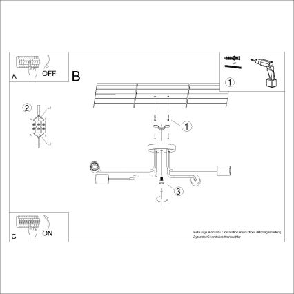 Lámpara de techo TIMBO 4xE27/15W/230V negro/beige/haya