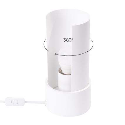 Lámpara de mesa FLASH 1xE27/15W/230V blanco