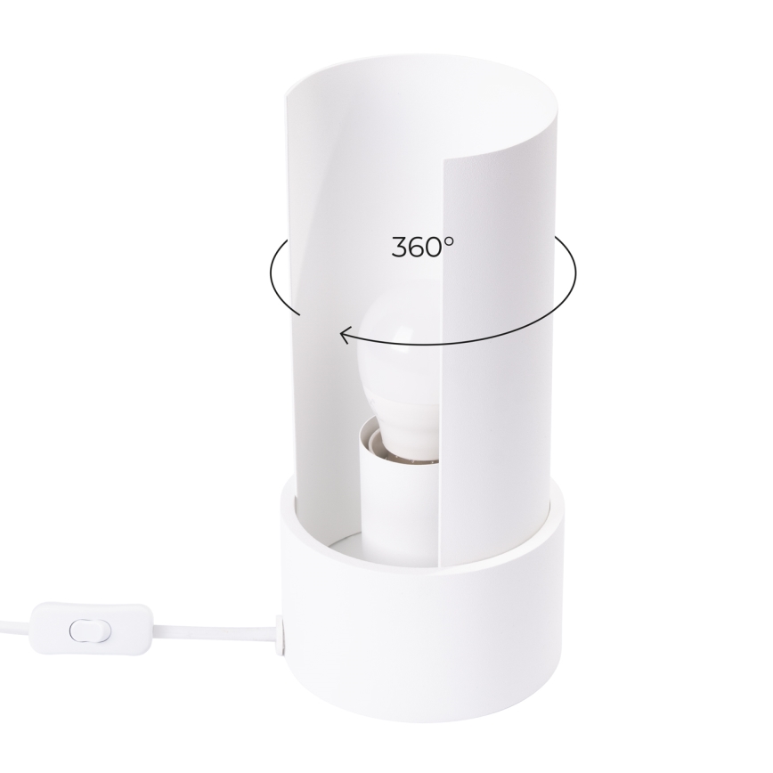 Lámpara de mesa FLASH 1xE27/15W/230V blanco