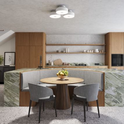 Lámpara de techo OMIQ 4xE27/15W/230V, Ø 30 cm, blanca