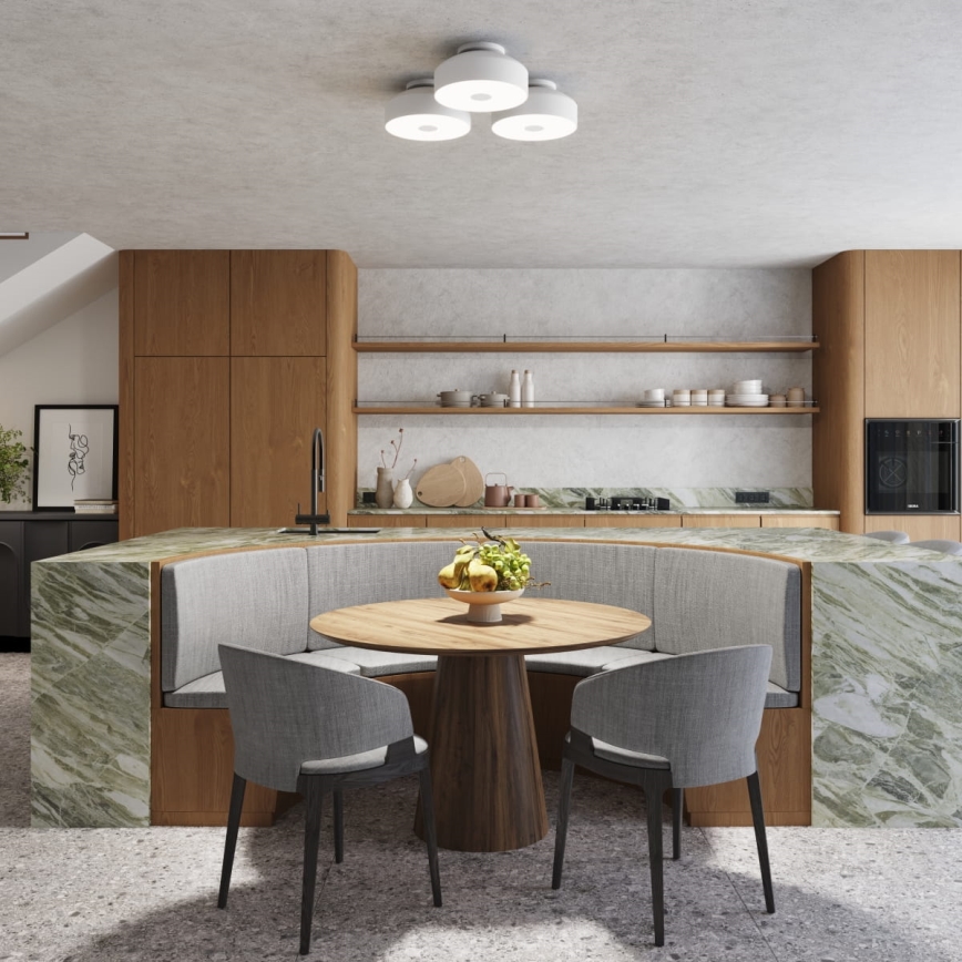 Lámpara de techo OMIQ 4xE27/15W/230V, Ø 30 cm, blanca