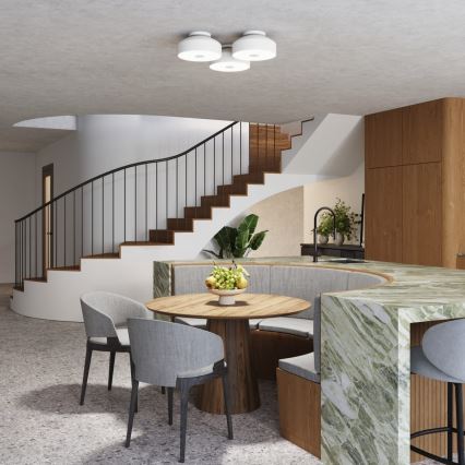 Lámpara de techo OMIQ 4xE27/15W/230V, Ø 30 cm, blanca