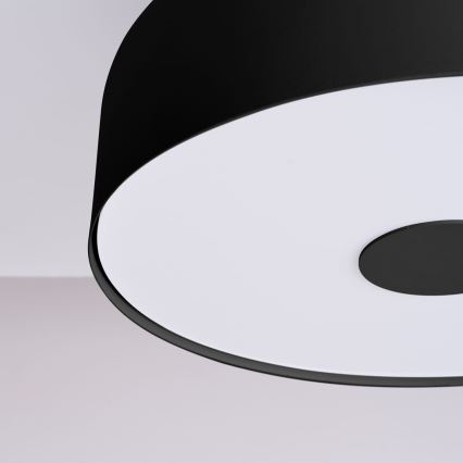 Lámpara de techo OMIQ 4xE27/15W/230V Ø 30 cm negra