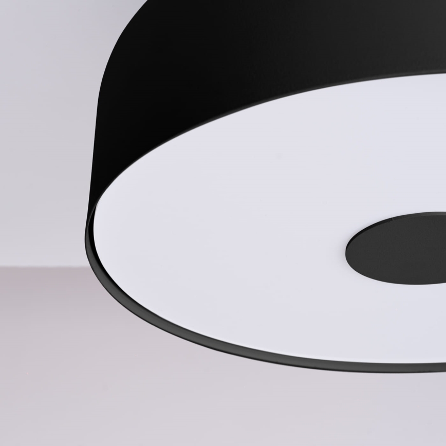 Lámpara de techo OMIQ 4xE27/15W/230V Ø 30 cm negra