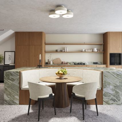 Luminaria de techo OMIQ 4xE27/15W/230V, diámetro 30 cm, color crema