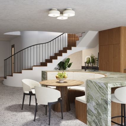 Luminaria de techo OMIQ 4xE27/15W/230V, diámetro 30 cm, color crema