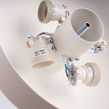 Luminaria de techo OMIQ 4xE27/15W/230V, diámetro 30 cm, color crema