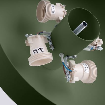 Lámpara de techo OMIQ 4xE27/15W/230V, diámetro 30 cm, verde