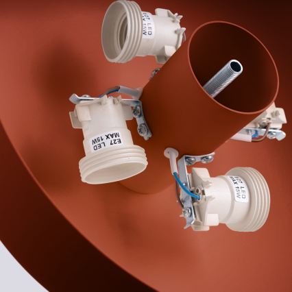 Lámpara de techo OMIQ 4xE27/15W/230V Ø 30 cm roja