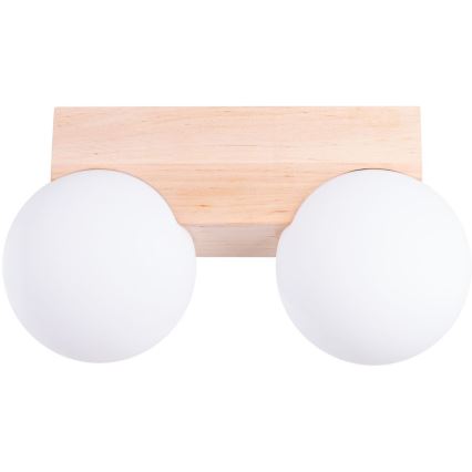 Plafón BULBO 2xG9/8W/230V haya/blanco