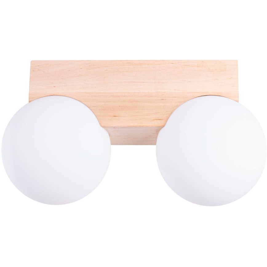 Plafón BULBO 2xG9/8W/230V haya/blanco