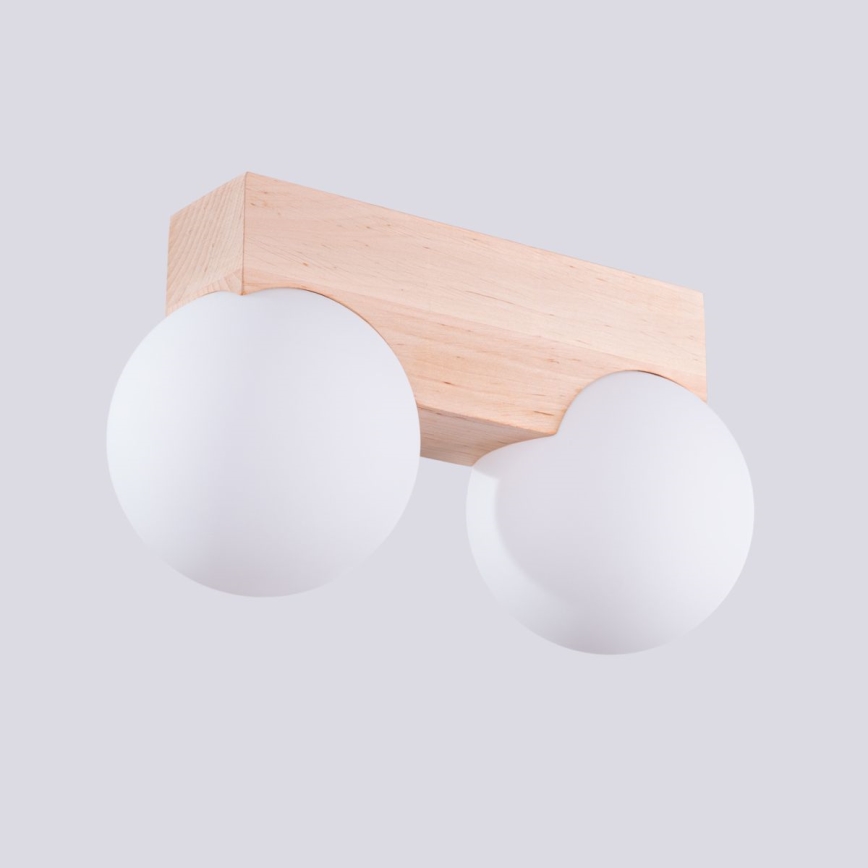 Plafón BULBO 2xG9/8W/230V haya/blanco