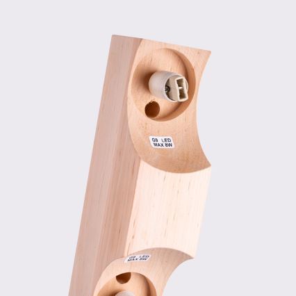 Plafón BULBO 2xG9/8W/230V haya/blanco