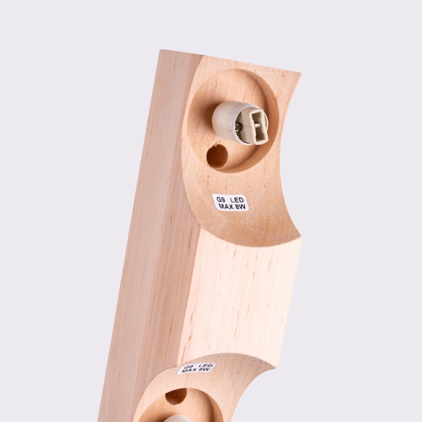 Plafón BULBO 2xG9/8W/230V haya/blanco
