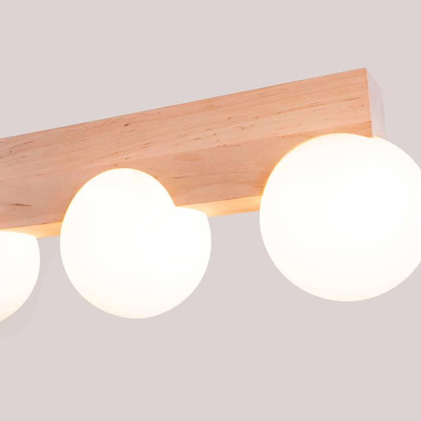Plafón BULBO 3xG9/8W/230V haya/blanco