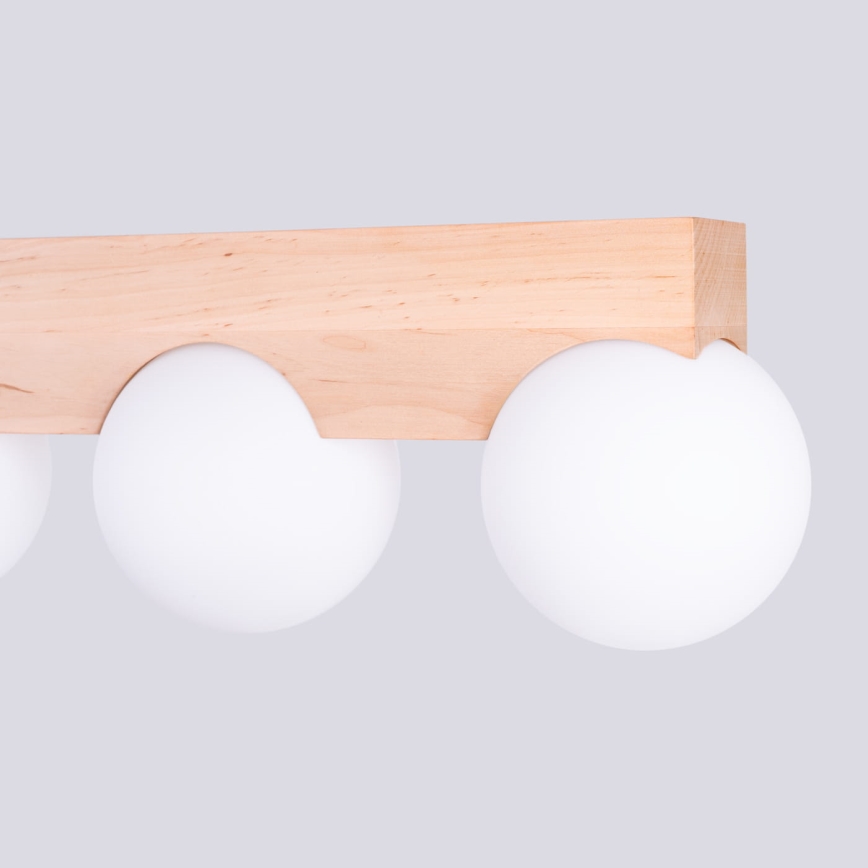 Plafón BULBO 3xG9/8W/230V haya/blanco