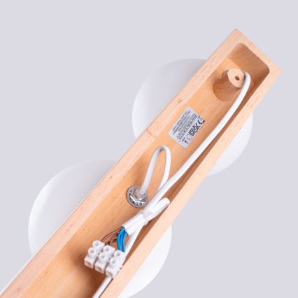Plafón BULBO 3xG9/8W/230V haya/blanco
