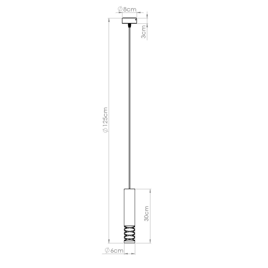 Lámpara colgante LAMI 1xGU10/10W/230V blanco
