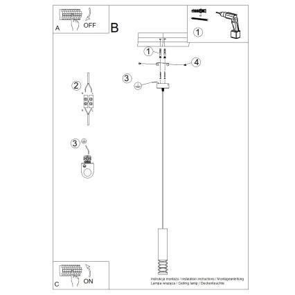 Lámpara colgante LAMI 1xGU10/10W/230V blanco