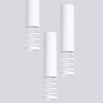 Lámpara colgante LAMI 3xGU10/10W/230V blanco