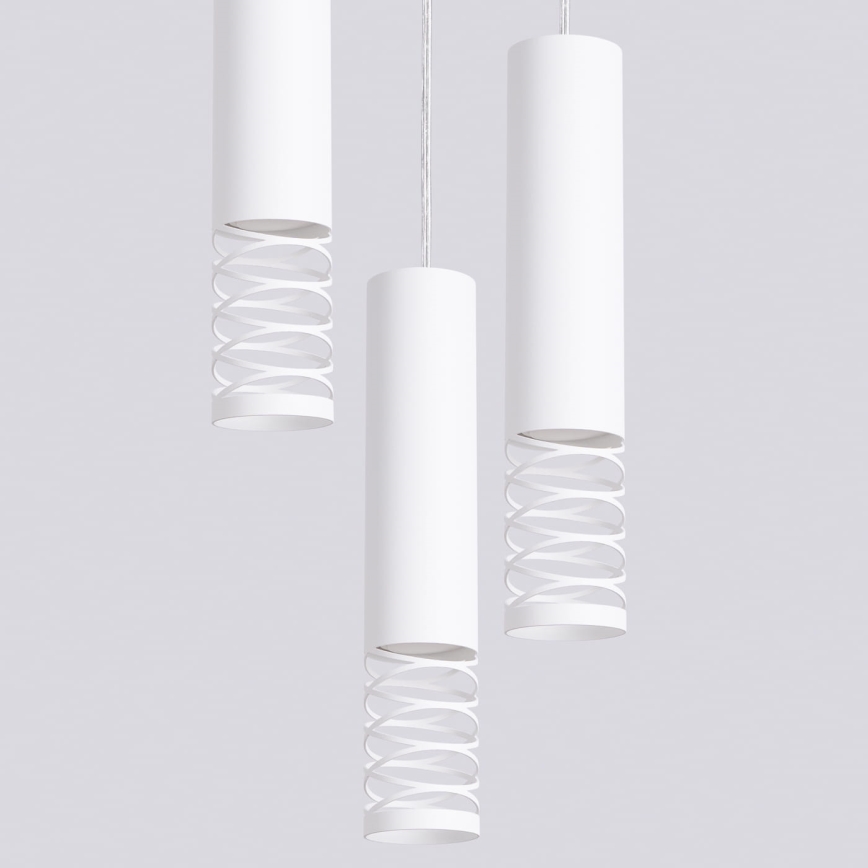 Lámpara colgante LAMI 3xGU10/10W/230V blanco
