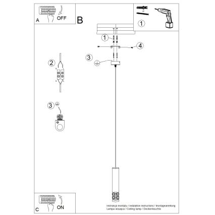 Lámpara colgante LIRO 1xGU10/10W/230V blanco
