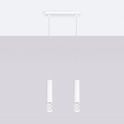 Lámpara colgante LIRO 2xGU10/10W/230V blanco