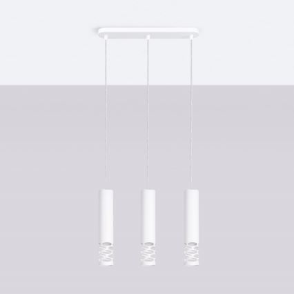 Lámpara colgante LIRO 3xGU10/10W/230V blanco
