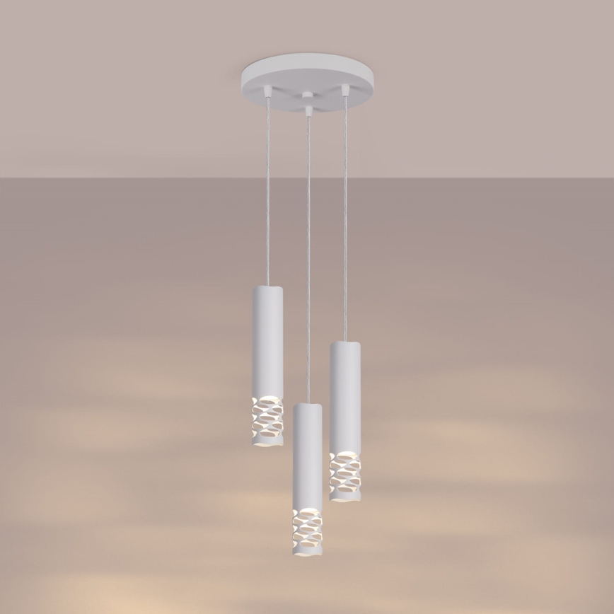 Lámpara colgante LIRO 3xGU10/10W/230V blanco