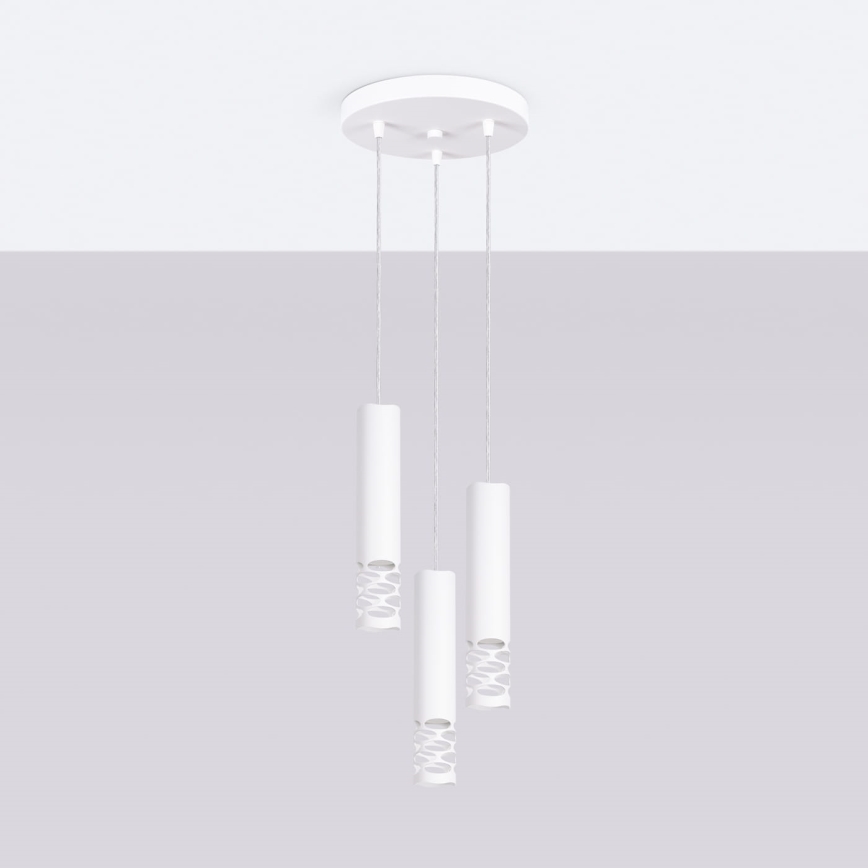 Lámpara colgante LIRO 3xGU10/10W/230V blanco