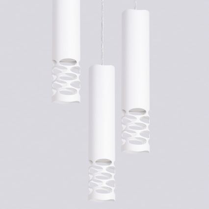Lámpara colgante LIRO 3xGU10/10W/230V blanco