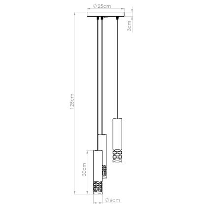 Lámpara colgante LIRO 3xGU10/10W/230V blanco