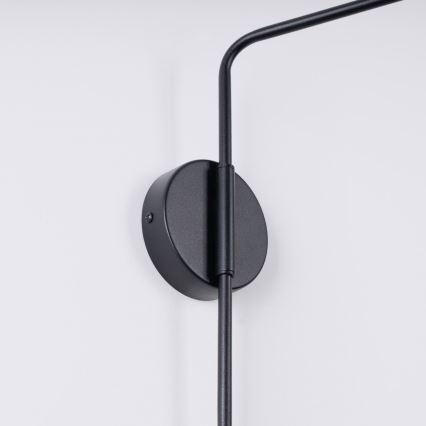 Aplique NOX 1xE14/10W/230V negro