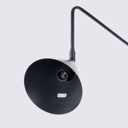 Aplique NOX 1xE14/10W/230V negro