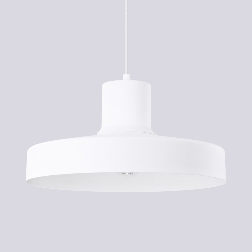 Lámpara colgante BILO 1xE27/15W/230V diá. 35 cm blanco