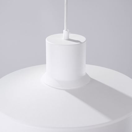 Lámpara colgante BILO 1xE27/15W/230V diá. 35 cm blanco