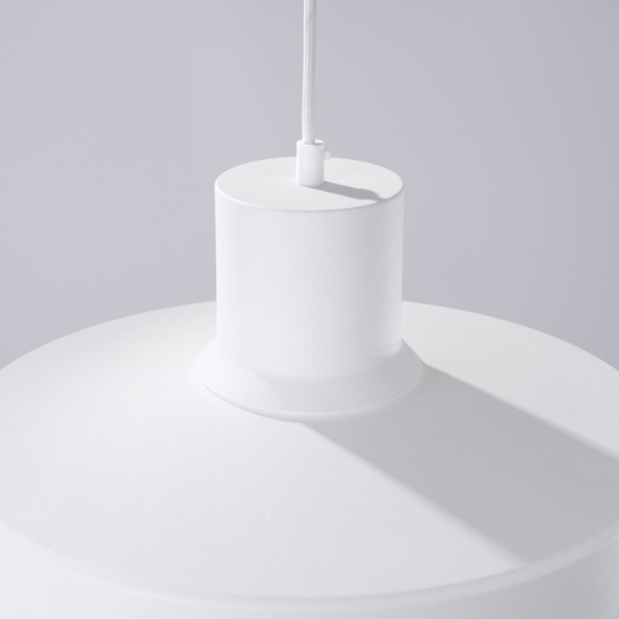 Lámpara colgante BILO 1xE27/15W/230V diá. 35 cm blanco