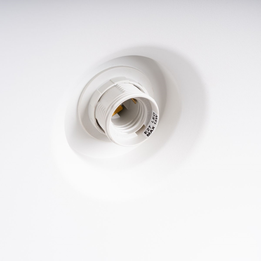 Lámpara colgante BILO 1xE27/15W/230V diá. 35 cm blanco