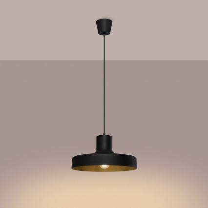 Lámpara colgante BILO 1xE27/15W/230V diá. 35 cm negro