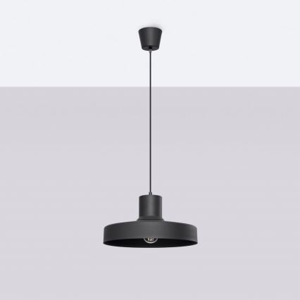 Lámpara colgante BILO 1xE27/15W/230V diá. 35 cm negro