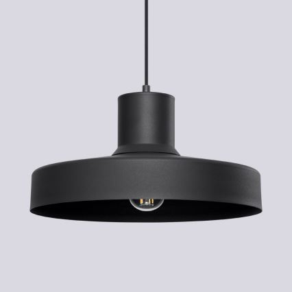 Lámpara colgante BILO 1xE27/15W/230V diá. 35 cm negro