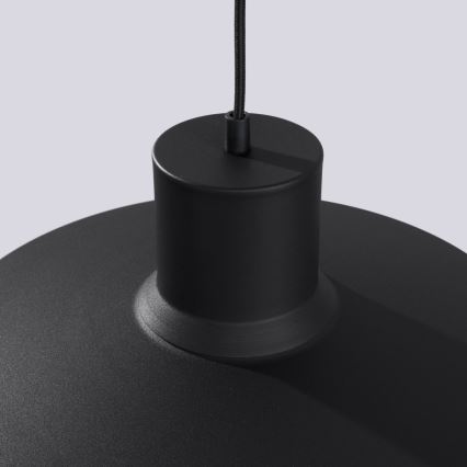 Lámpara colgante BILO 1xE27/15W/230V diá. 35 cm negro