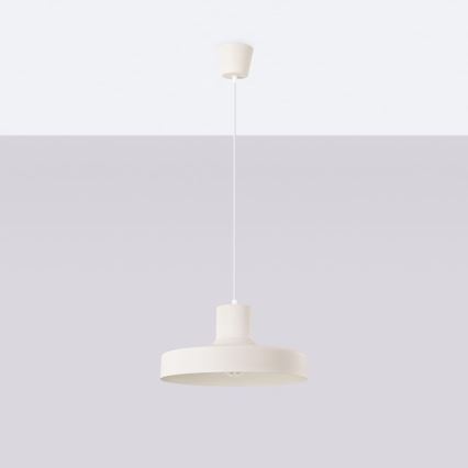 Lámpara colgante BILO 1xE27/15W/230V diá. 35 cm color crema