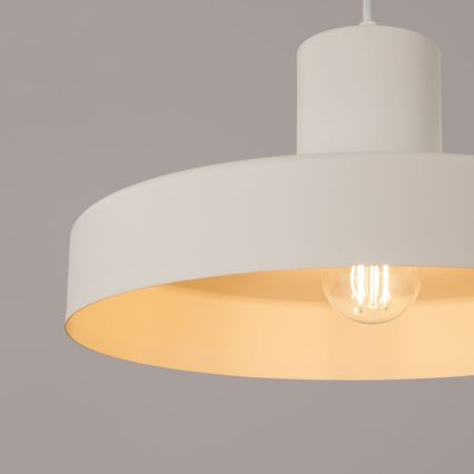 Lámpara colgante BILO 1xE27/15W/230V diá. 35 cm color crema